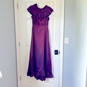 Vintage iridescent purple evening gown